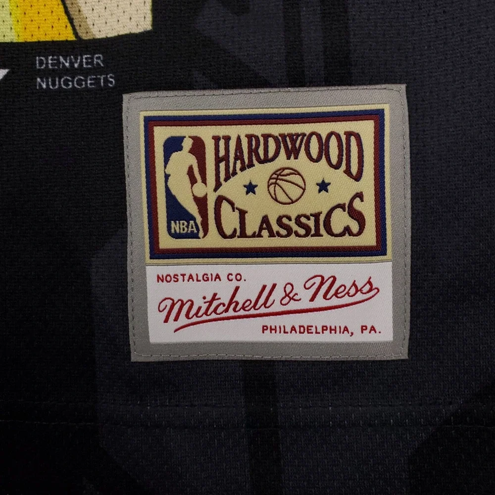 Denver Nuggets Mitchell‎ & Ness NBA Large Jersey Anime Character Art Black New